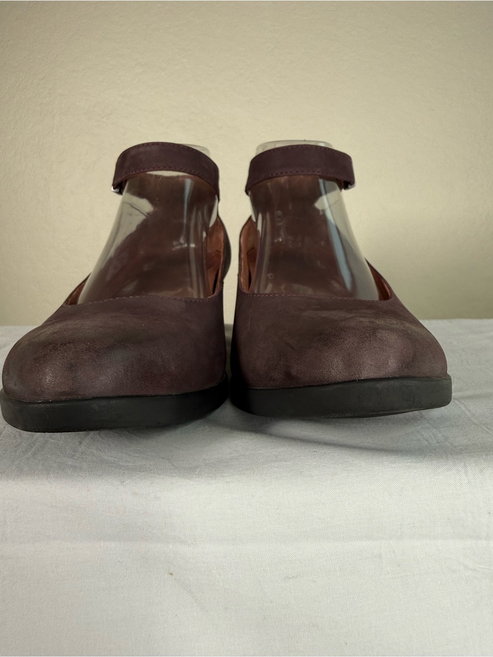 Dansko Shaylee Waterproof Leather Wedge Pumps Muted Fig Color Size 39 EUC - Picture 5 of 16